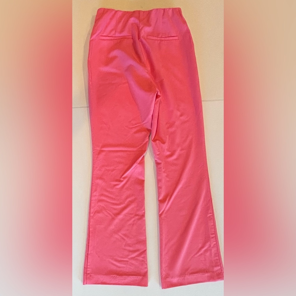 H&M Women’s Bright Barbie Pink Slacks Wide Leg Work Pants Like New‎ Size US 8 - Picture 4 of 12